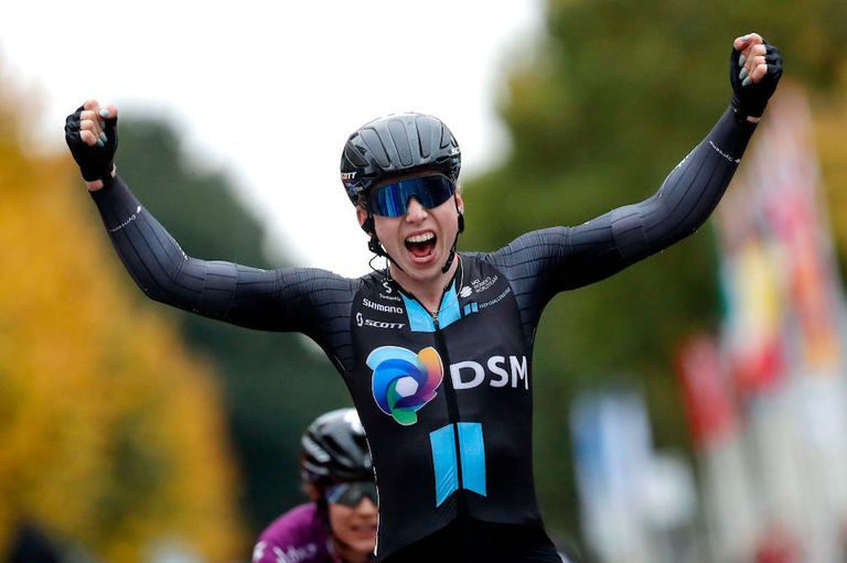 Lorena Wiebes wins the 2021 Ronde van Drenthe in Hoogeveen, NL