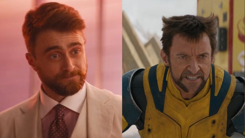 Daniel Radcliffe in The Lost City and Hugh Jackman in Deadpool &amp; Wolverine.