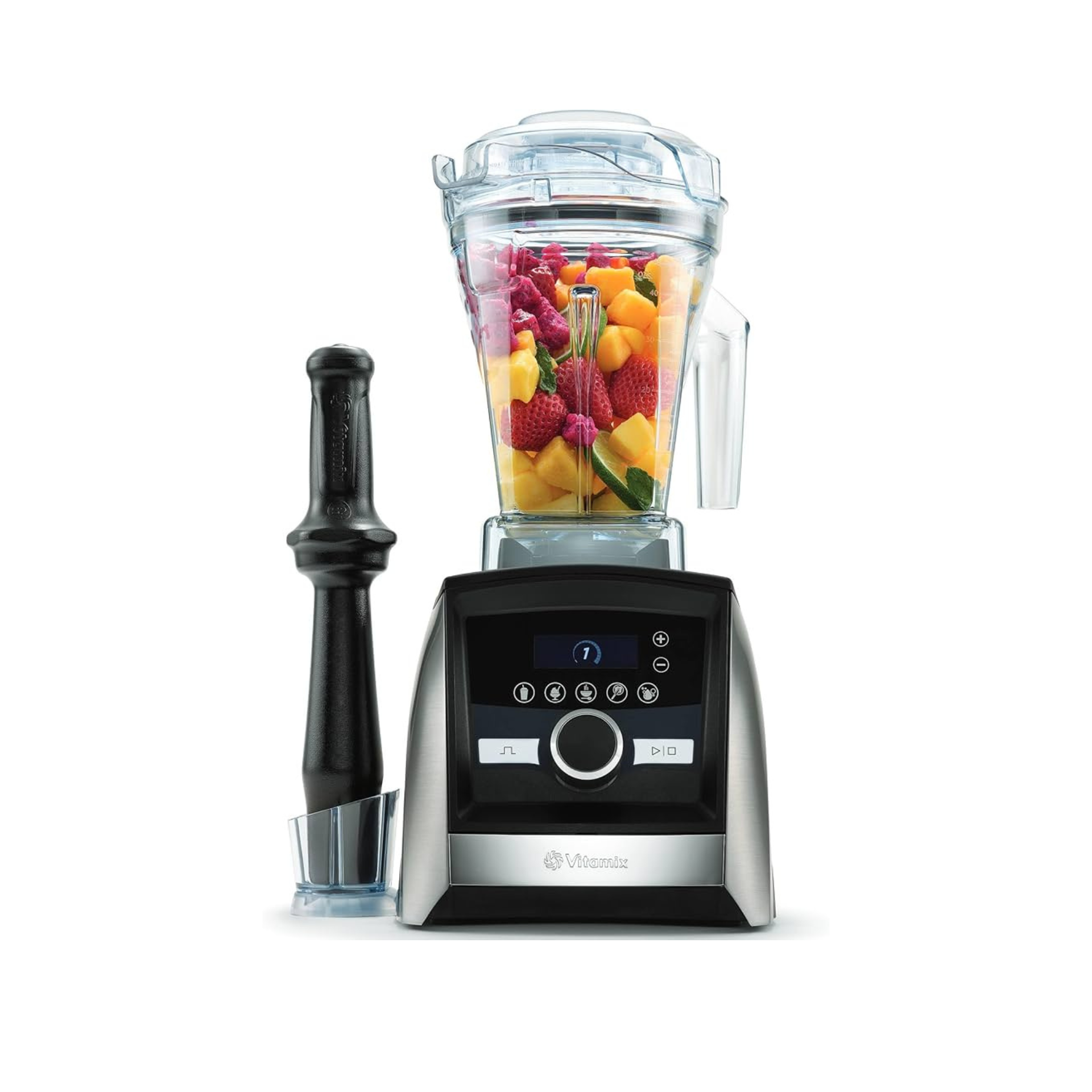 vitamix a3500 in black on a white background