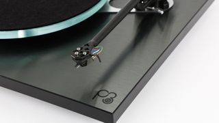 Rega Planar 3 RS Edition close up on logo