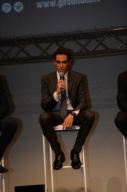 Alberto Contador at the 2015 Giro d'Italia route presentation