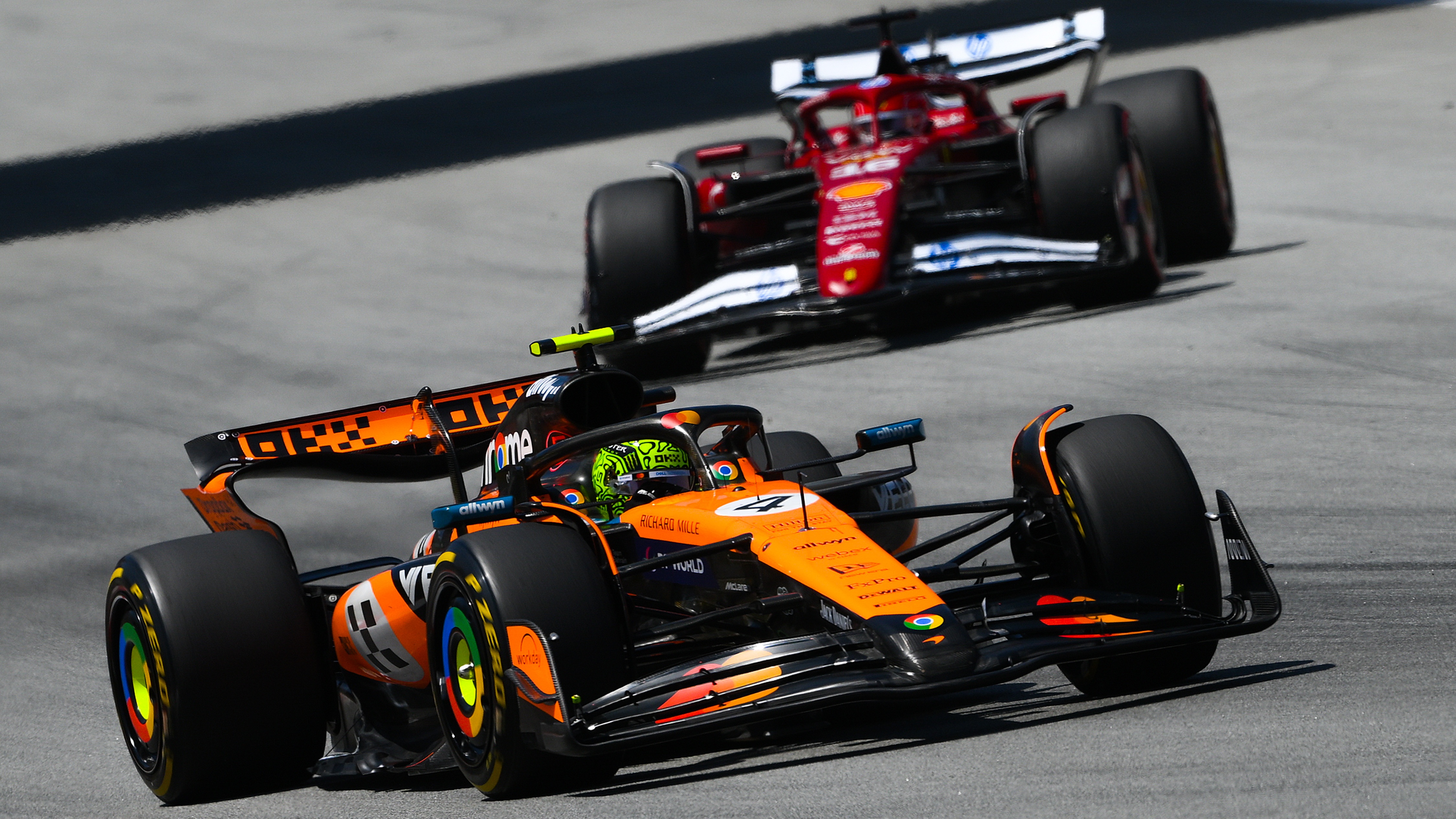 Lando Norris' McLaren in Spanish GP qualifying