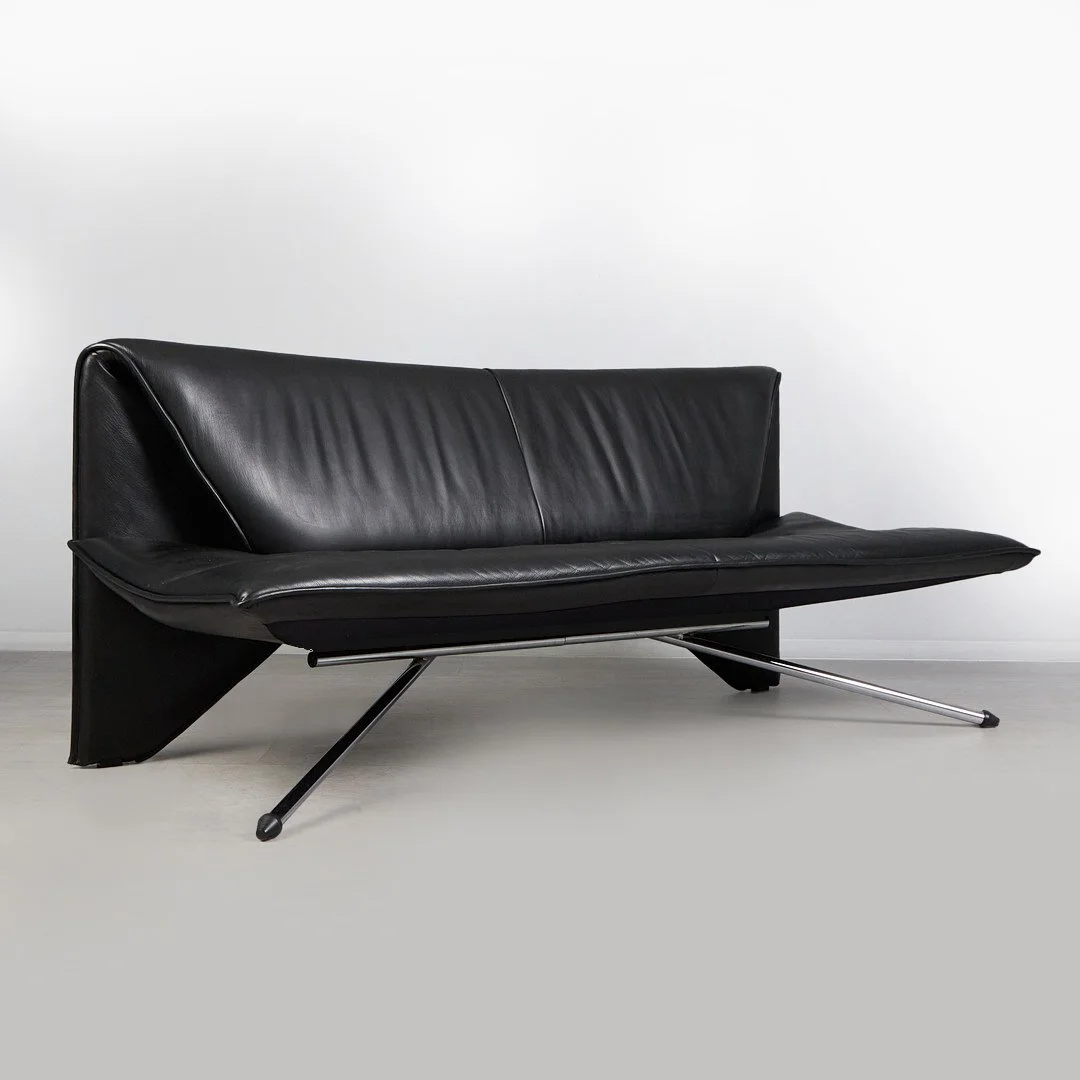 G&uuml;nther Pohl Black Sofa &mdash; Porter Studio