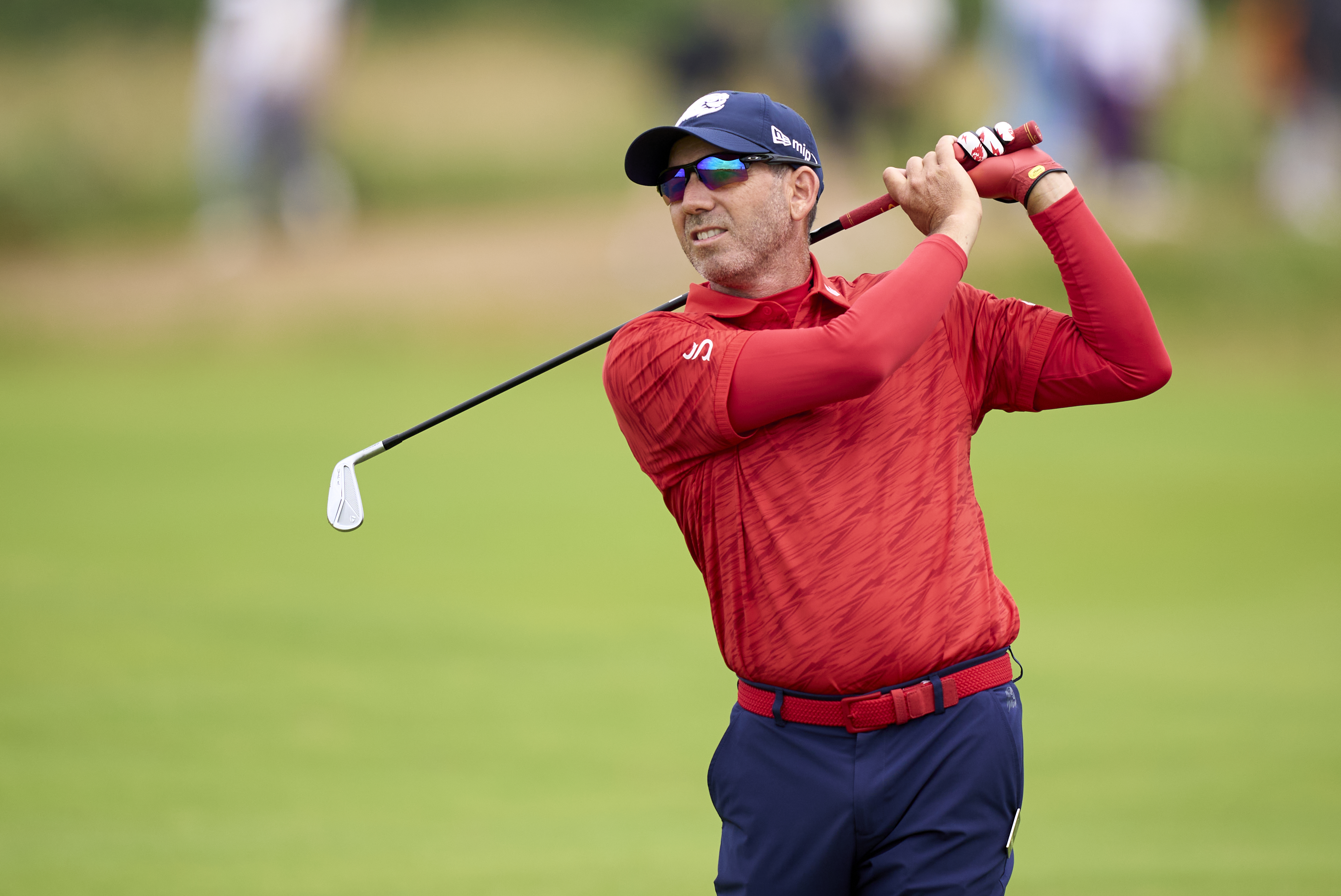 Sergio Garcia hits an iron shot