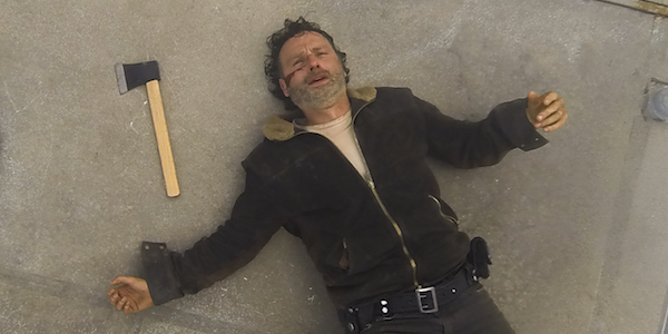 rick defeated walking dead season 7 premiere