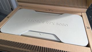 NVIDIA GeForce RTX 5080 Founders Edition in boxed packaging