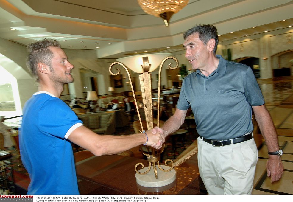 2006: Tom Boonen meets Eddy Merckx in Belgium