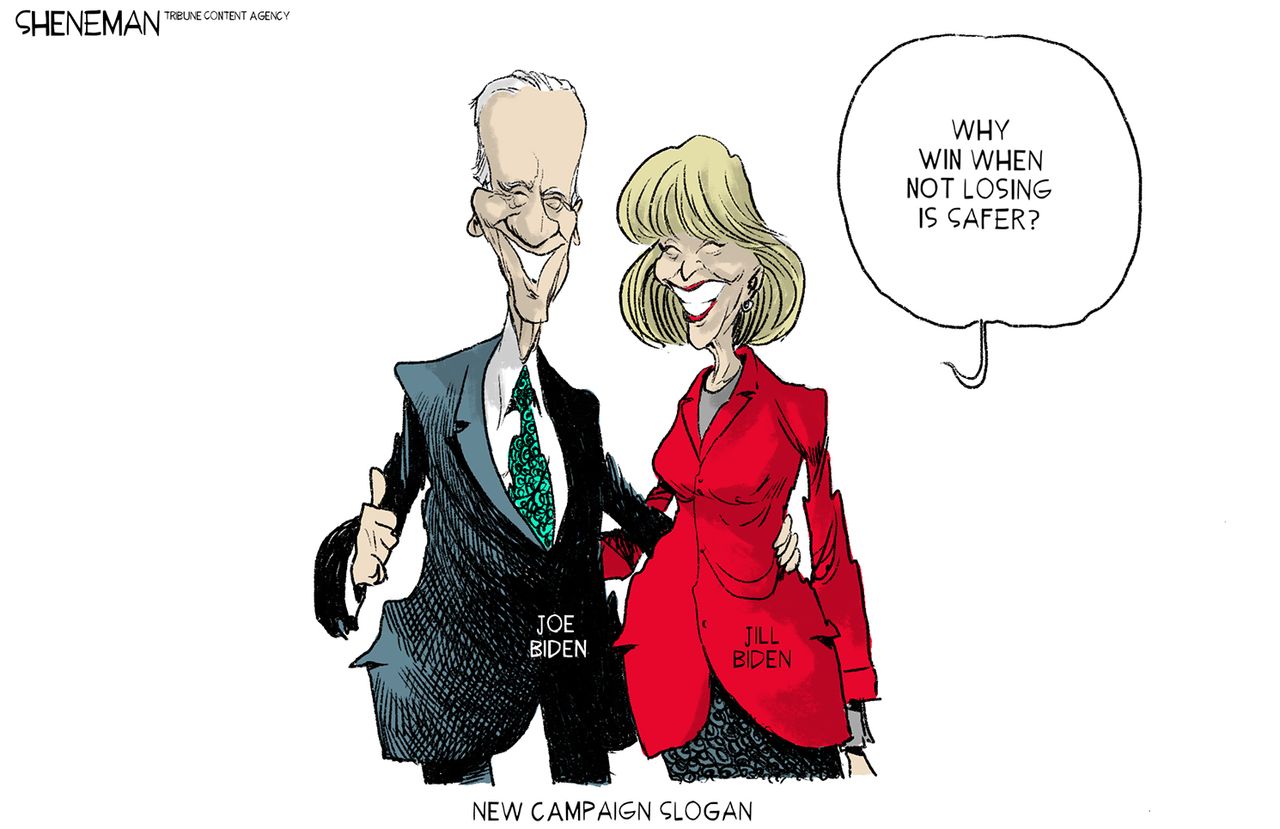 Political Cartoon Joe Biden Jill Biden Not Winning Safer Campaign Trail ...