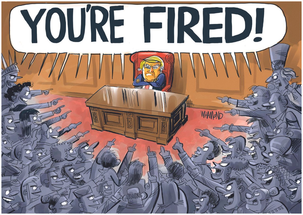 Political Cartoon U.S. Trump 2020 Election You&amp;#039;re Fired