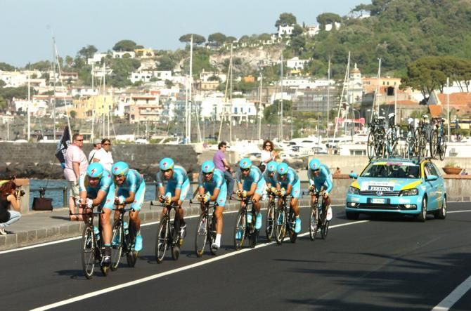 Astana finished third on the stage