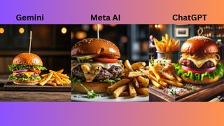 AI images of burgers