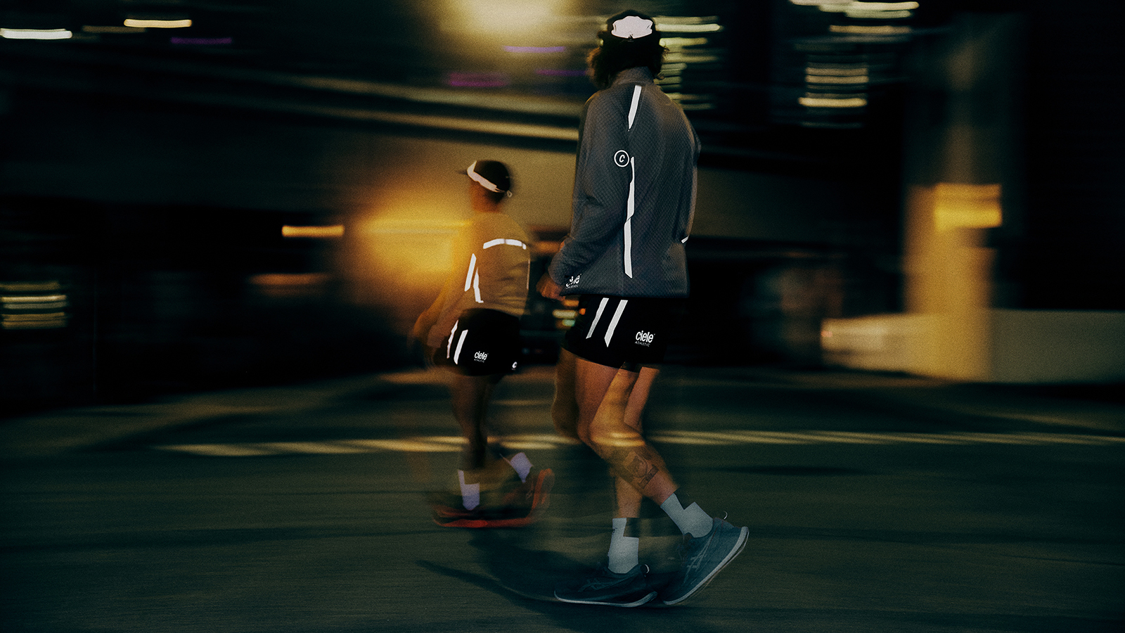 Ciele Nite Rite Capsule items worn by runners in the dark