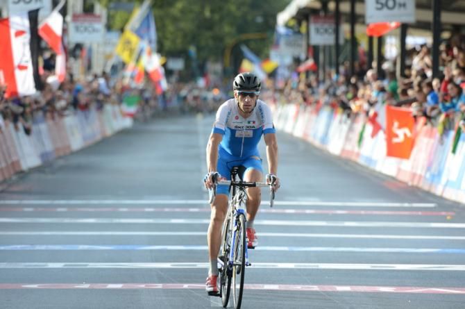 Vincenzo Nibali (Italy) crosses the finish line in fourth place