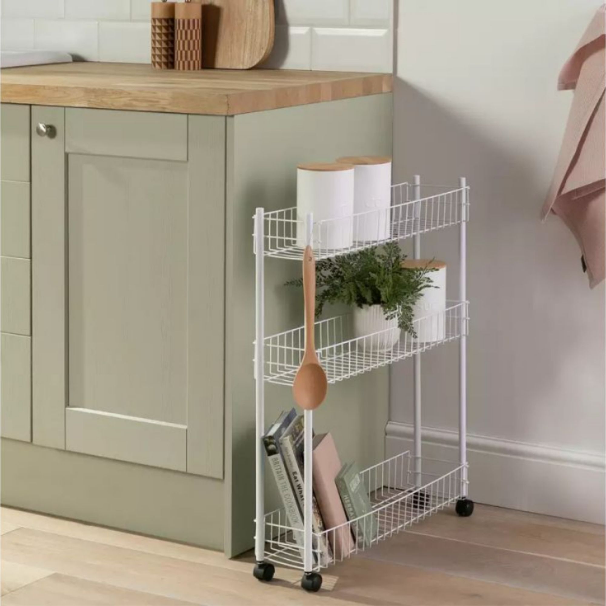 3 Tier Slim Kitchen Trolley