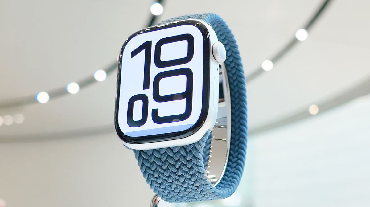 The Apple Watch Series 10 on display at the device&#039;s launch in September 2024