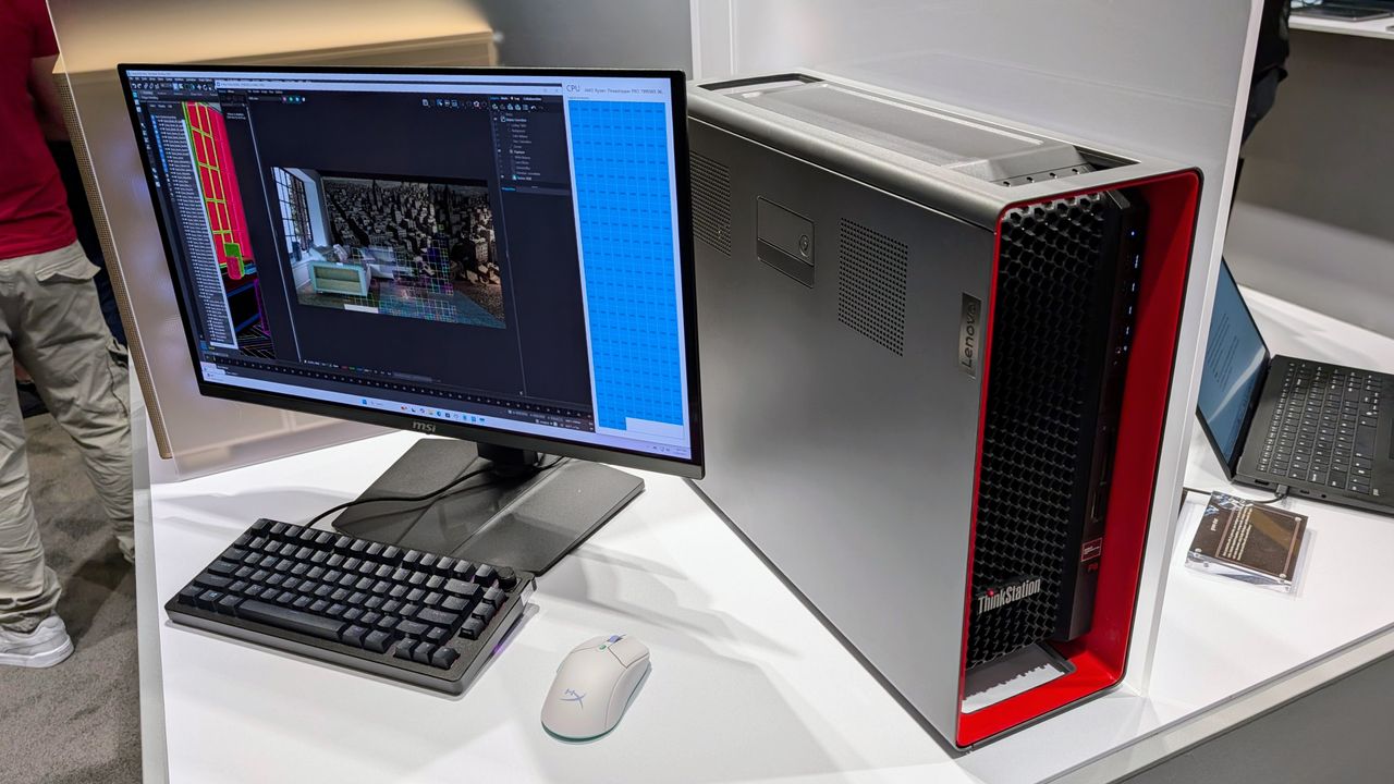 AMD powered Lenovo ThinkStation on display at Computex 2025