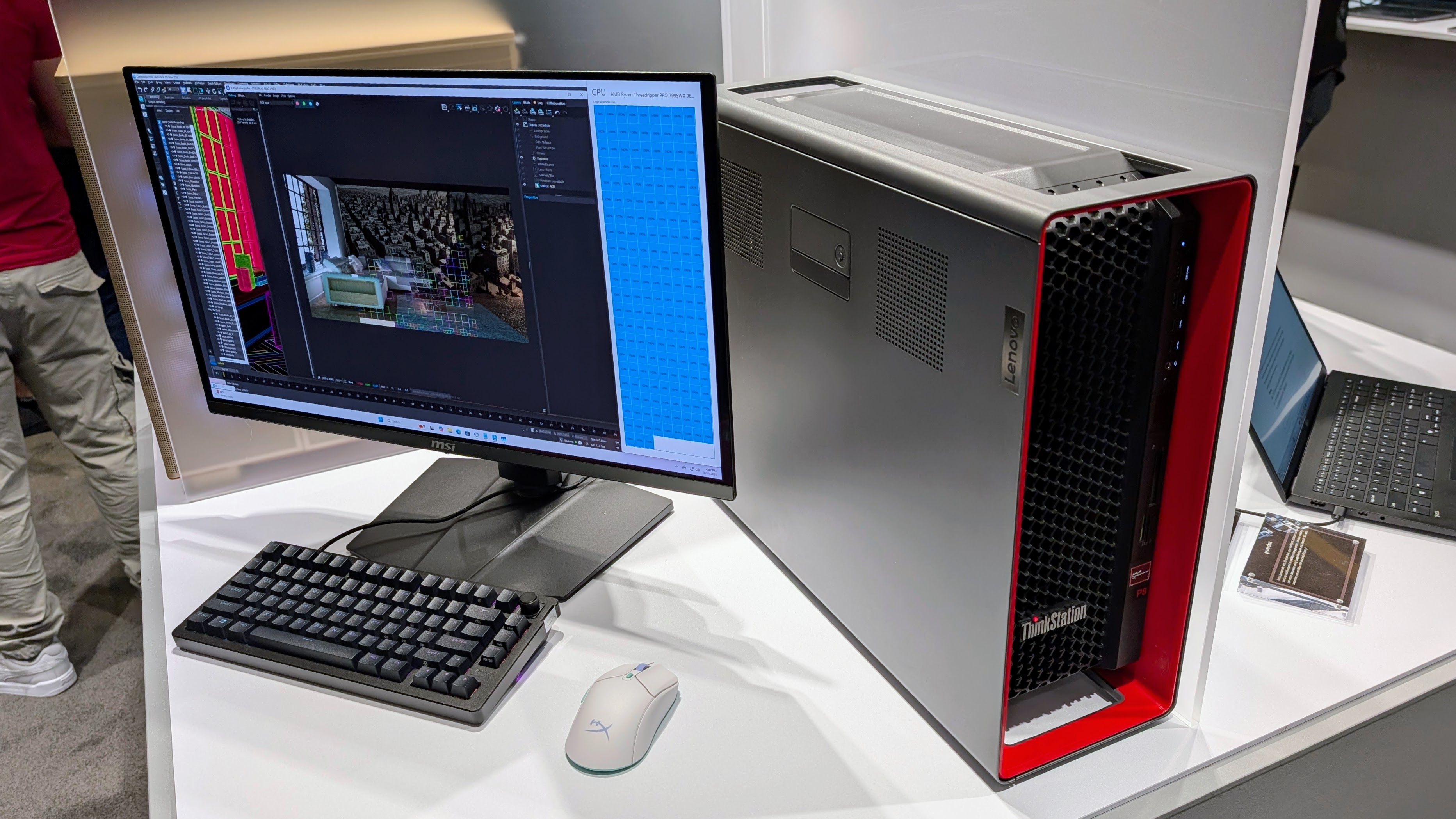 AMD powered Lenovo ThinkStation on display at Computex 2025