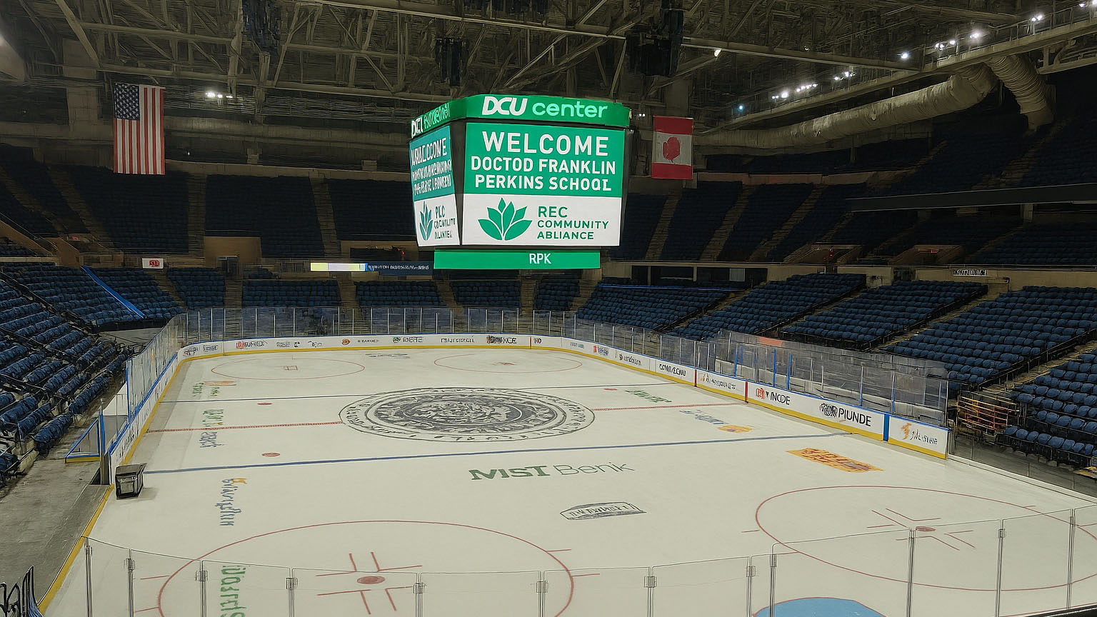 The new sound system at DCU Center Arena. 