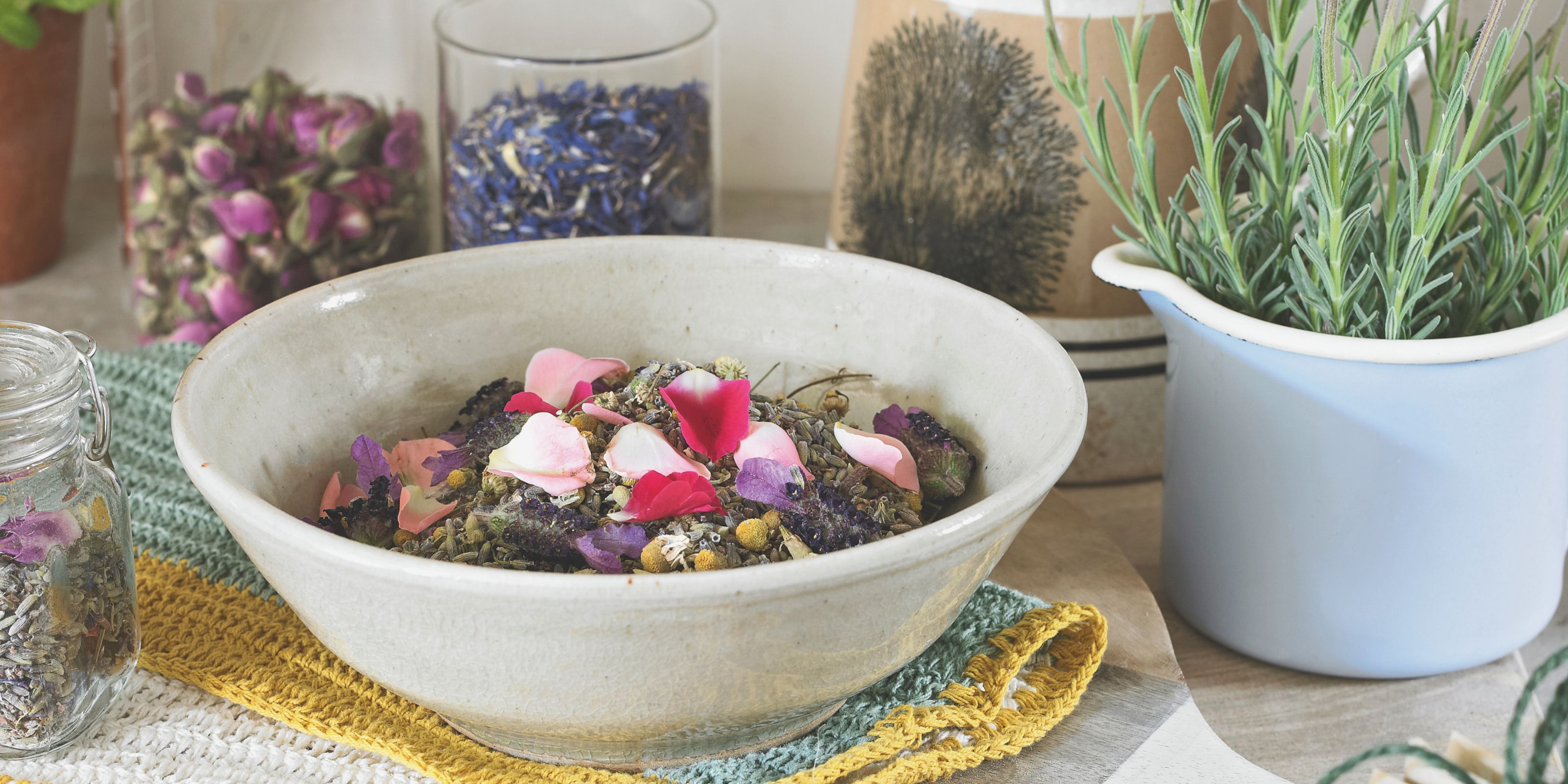 Potpourri in a white dish