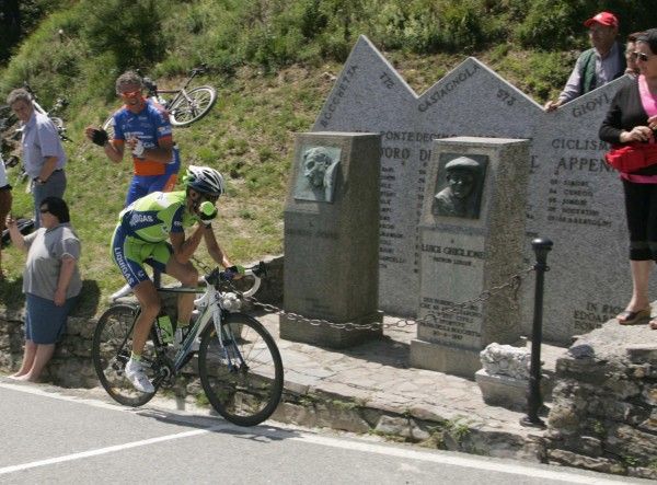 Vincenzo Nibali rides solo over La Bocchetta en route to victory.
