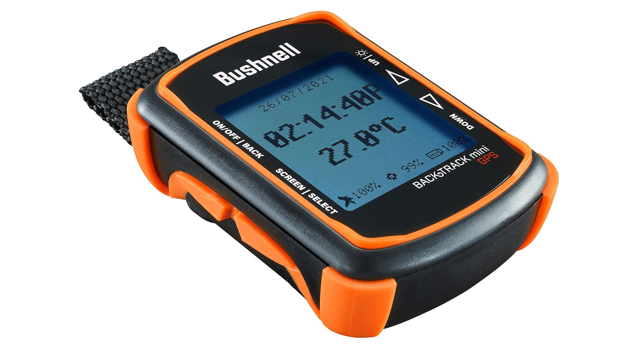 The Bushnell BackTrack Mini GPS on a white background.