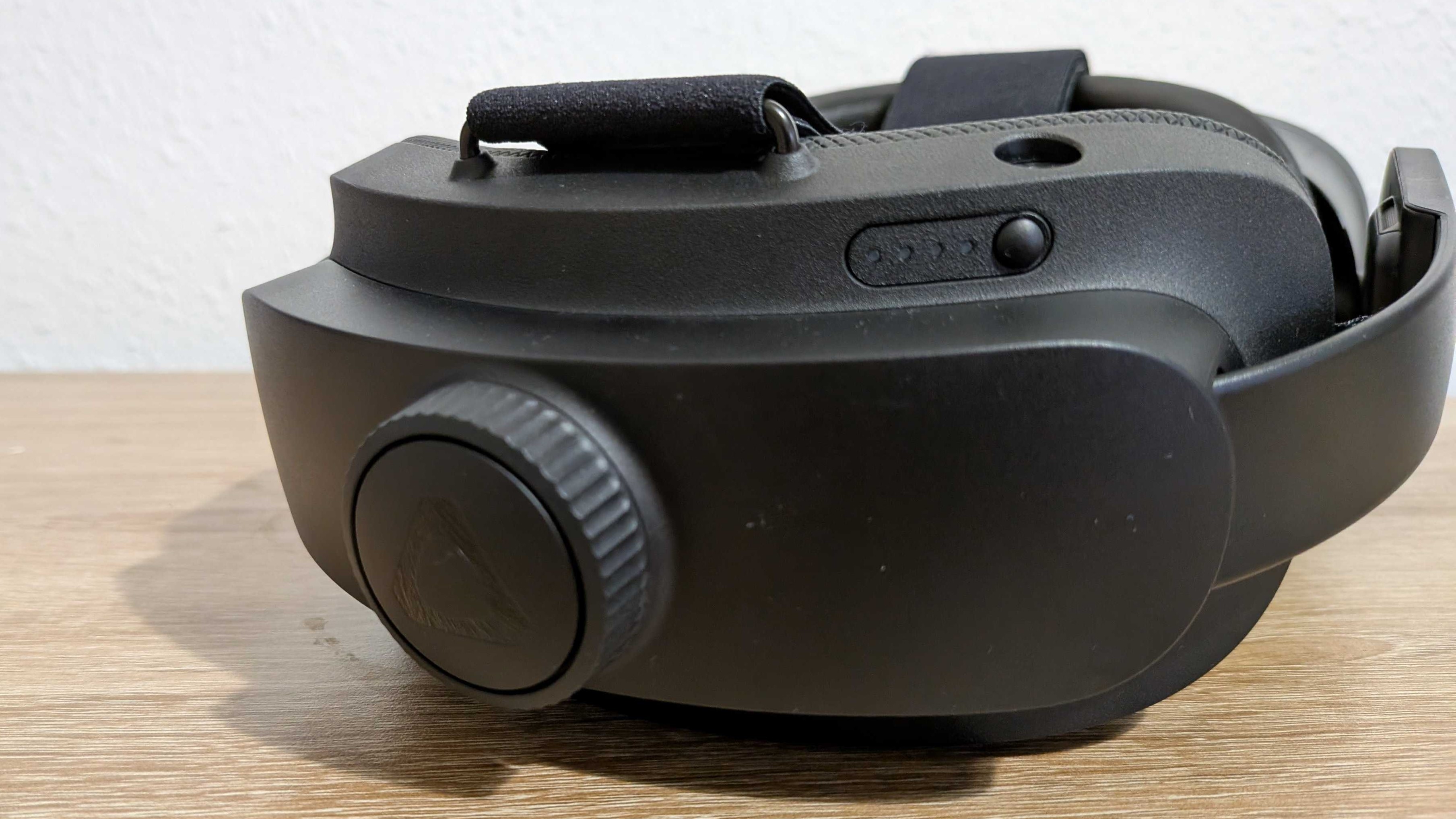 The Vive Focus Vision strap with battery inserted