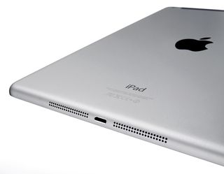 The iPad Air gets two speakers, one each side of the Lightning port