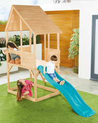 Kids' Wooden Playhouse With Slide from Aldi: £174.99