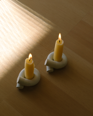 Judaica Standard time modern shabbat candle sticks
