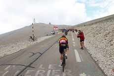 Wout van Aert soloes to the top of Mont Ventoux during his stage-winning effort at the 2021 Tour de France