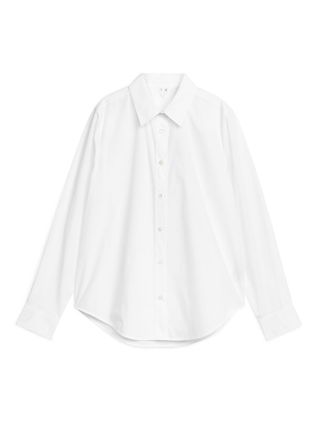 Straight Cut Poplin Shirt - White - Arket Gb