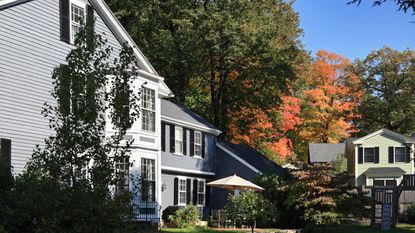 Period wooden houses within Concord Massachusetts