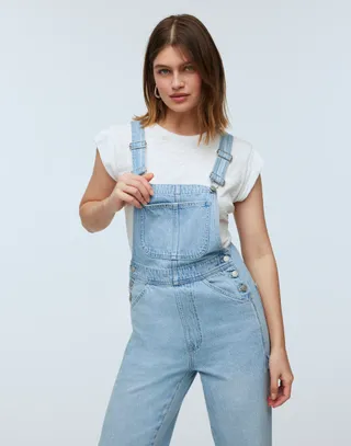 Denim Oversized Carpenter Overalls in Collier Wash