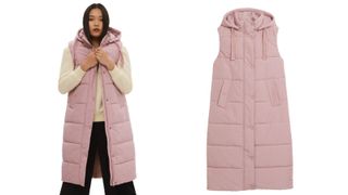 Recycled Thermowarmth Padded Gilet in pink