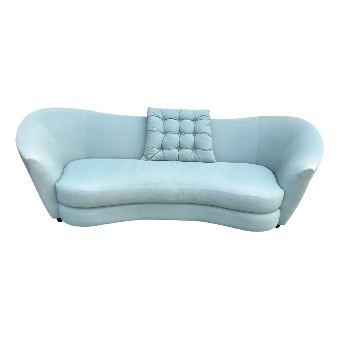 1980s Curved Deco Style Sofa