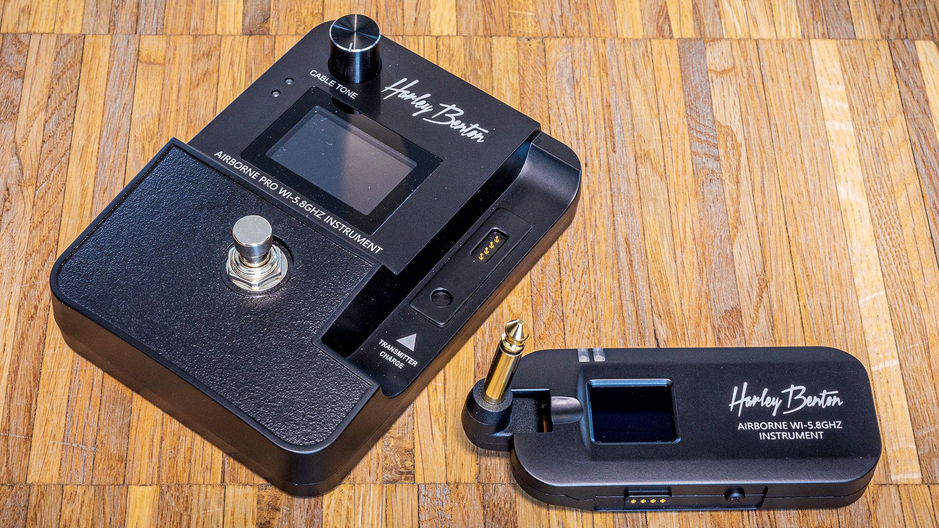 Harley Benton launches sub100 wireless guitar system with onboard