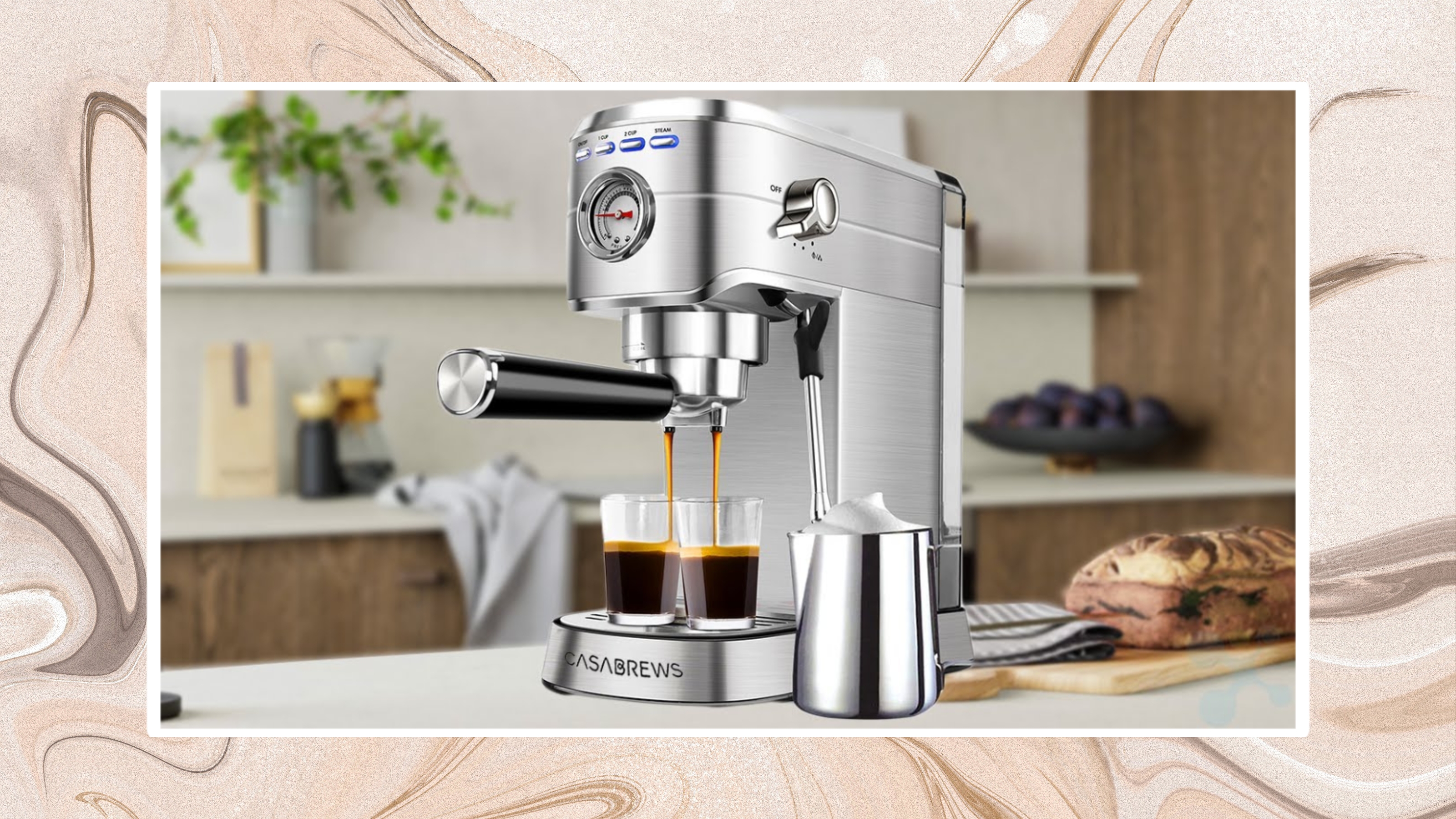 Casabrews Semi-Automatic Espresso Machine with Frother & Reviews