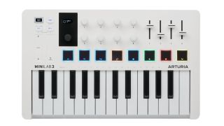 An Arturia MiniLab 3 MIDI keyboard controller