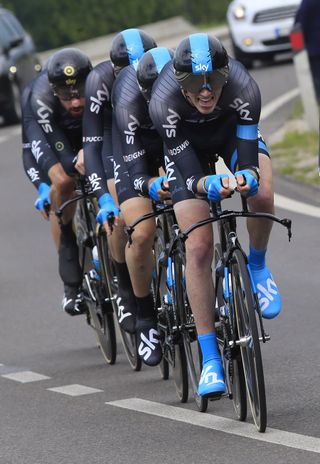 Team Sky on stage one of the 2014 Tour of Trentino