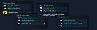 New Classification of Controller Support in Steam