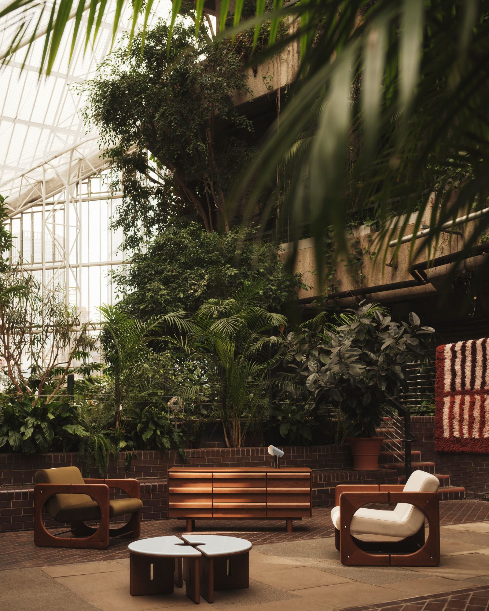 Made x Barbican furniture in Barbican greenhouse