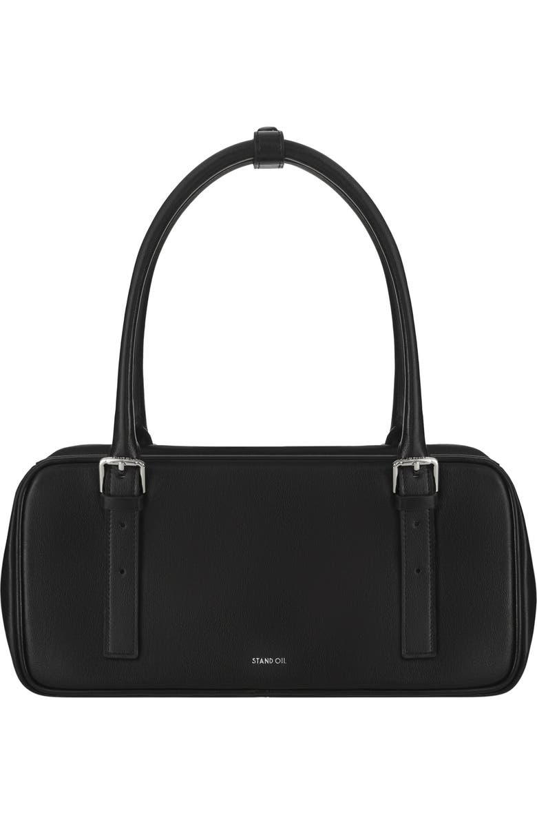 Faux Leather Square Bowling Bag