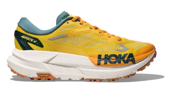 The Hoka Mafate X in yellow