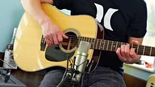 Mic'd up acoustic guitar