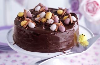 Easter chocolate fudge cake