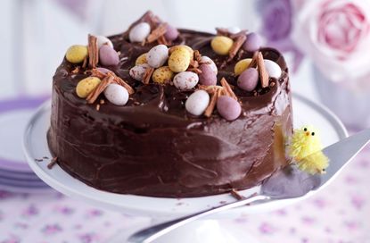 Easter chocolate fudge cake