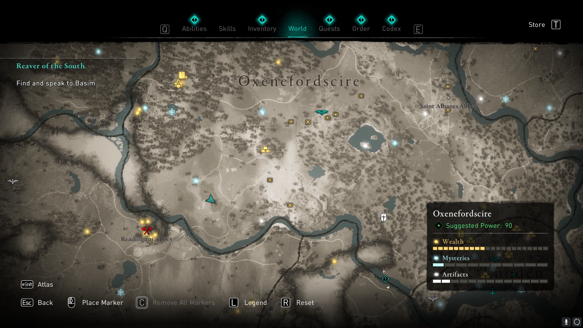 AC Valhalla Oxenefordscire treasure hoard map locations