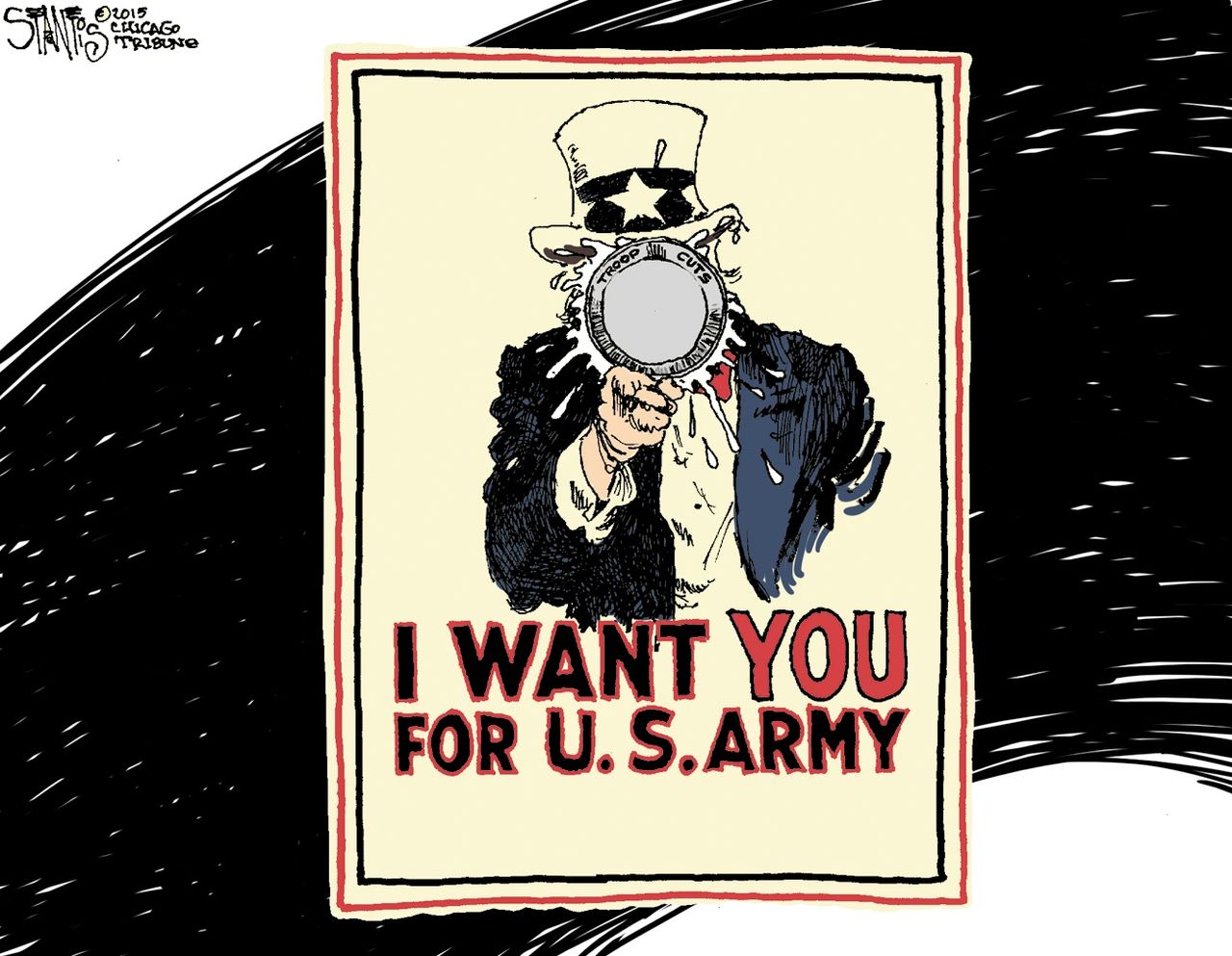 Editorial cartoon U.S. Army Cuts