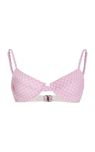 Exclusive Lulu Gingham Bustier Bikini Top