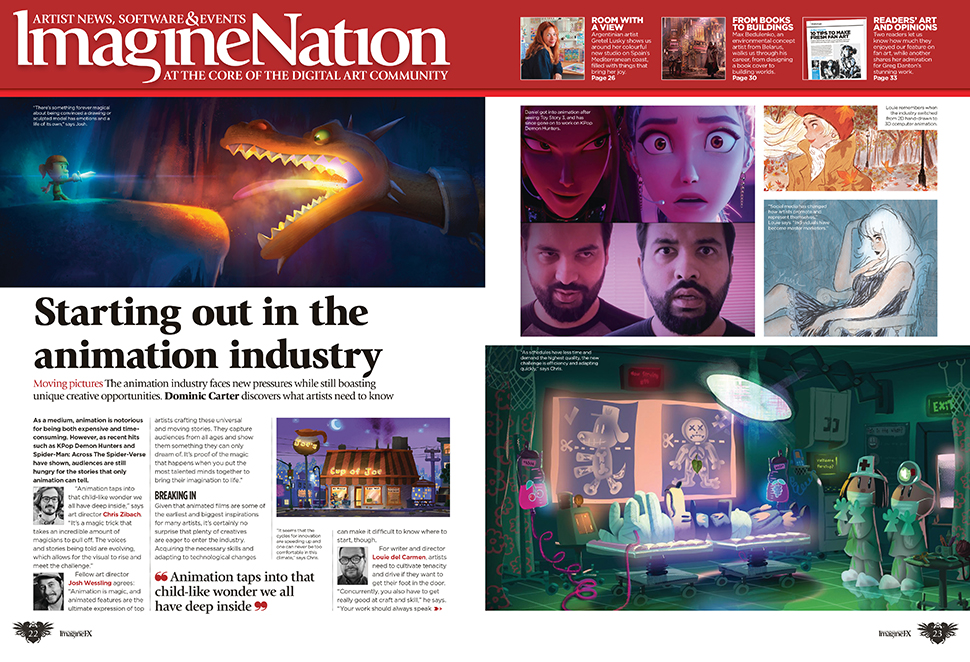 Pages from ImagineFX magazine